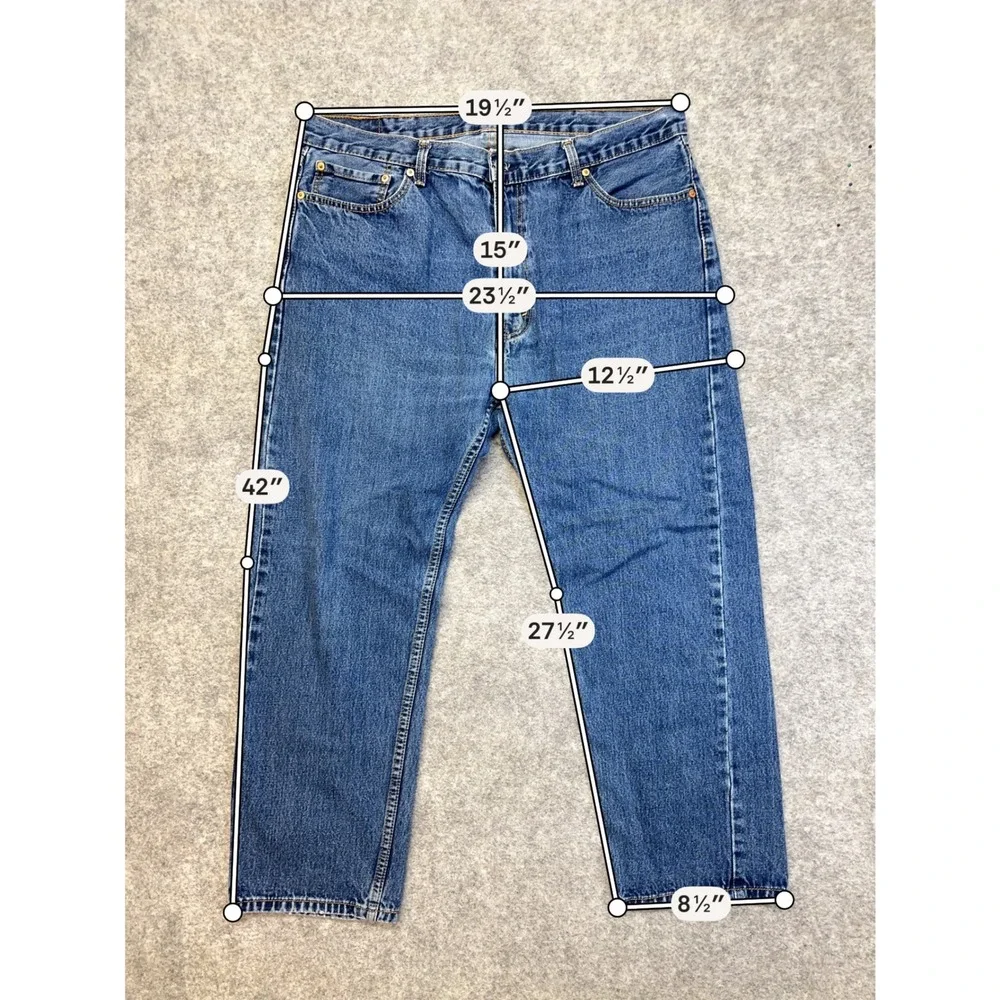 Lot of 4 Levi's 505 Straight Jeans Men's 40x30 Blue Denim Work Pants Bundle